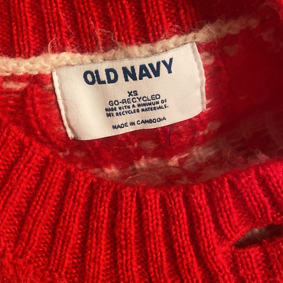 Button Down Christmas Red Reindeer Sweater - Picture 2 of 2